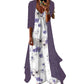 👗 Rochiță maxi boho cu imprimeu floral pentru femei și set de acoperire