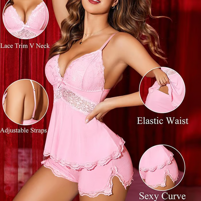 ✨ Pijamale sexy din dantelă de lux