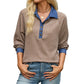 🍁New Fall Collection-Women's Contrast Denim Collar Knit Top