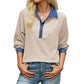 🍁New Fall Collection-Women's Contrast Denim Collar Knit Top