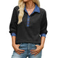 🍁New Fall Collection-Women's Contrast Denim Collar Knit Top