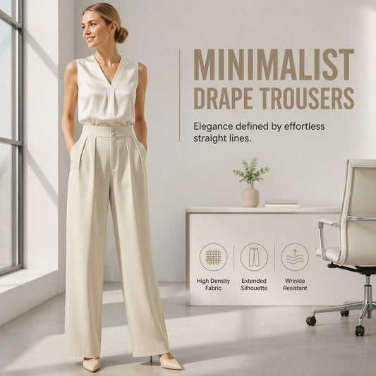 👖 Pantaloni de costum cu talie înaltă pentru femei, cu spate elastic