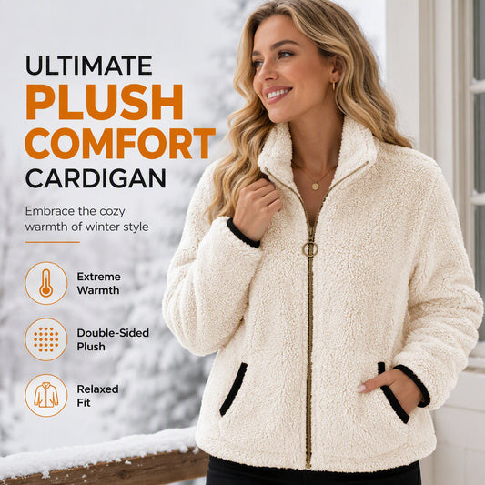 🧥 Jachetă Cardigan Casual pentru Femei cu Fermoar