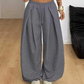 👖 Pantaloni de trening lejeri, cu pliuri și picior larg, pentru femei