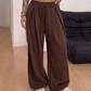 👖 Pantaloni de trening lejeri, cu pliuri și picior larg, pentru femei