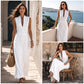 ✨ 👗 Rochie de damă cu decolteu adânc în V și fără mâneci, lungă până la gleznă