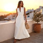 ✨ 👗 Rochie de damă cu decolteu adânc în V și fără mâneci, lungă până la gleznă