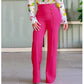 👕 Pantaloni evaza elastici, cu croială flatantă, pentru femei