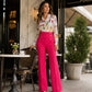 👕 Pantaloni evaza elastici, cu croială flatantă, pentru femei