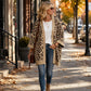 ✨ Cardigan Tricotat pentru Femei, Model Leopard, Elegant