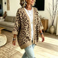 ✨ Cardigan Tricotat pentru Femei, Model Leopard, Elegant