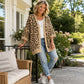 ✨ Cardigan Tricotat pentru Femei, Model Leopard, Elegant
