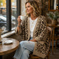 ✨ Cardigan Tricotat pentru Femei, Model Leopard, Elegant