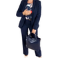 👖 Costum pentru femei din 3 piese, set cu sacou, top și pantaloni