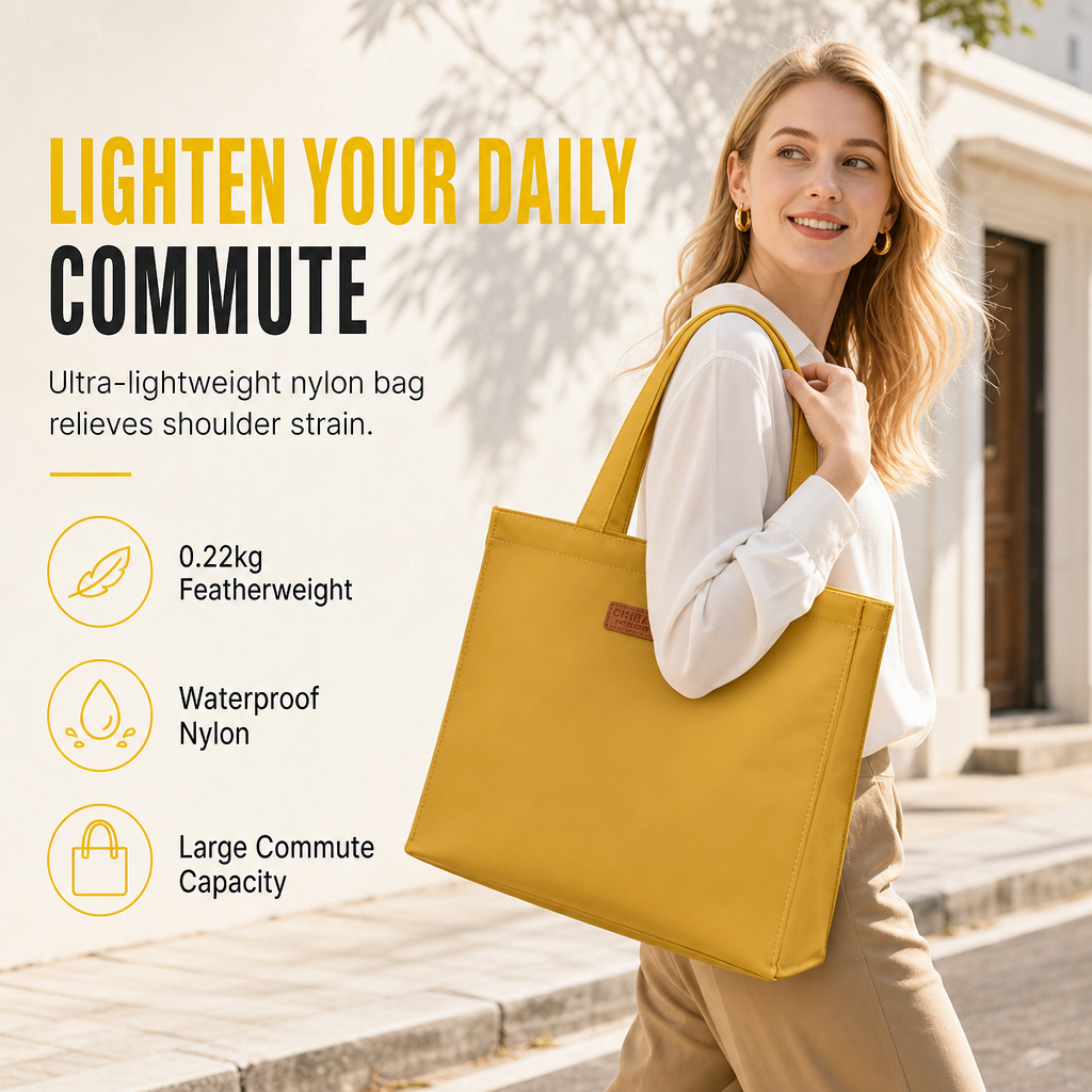 👜 Large Capacity Nylon Casual Tote Bag