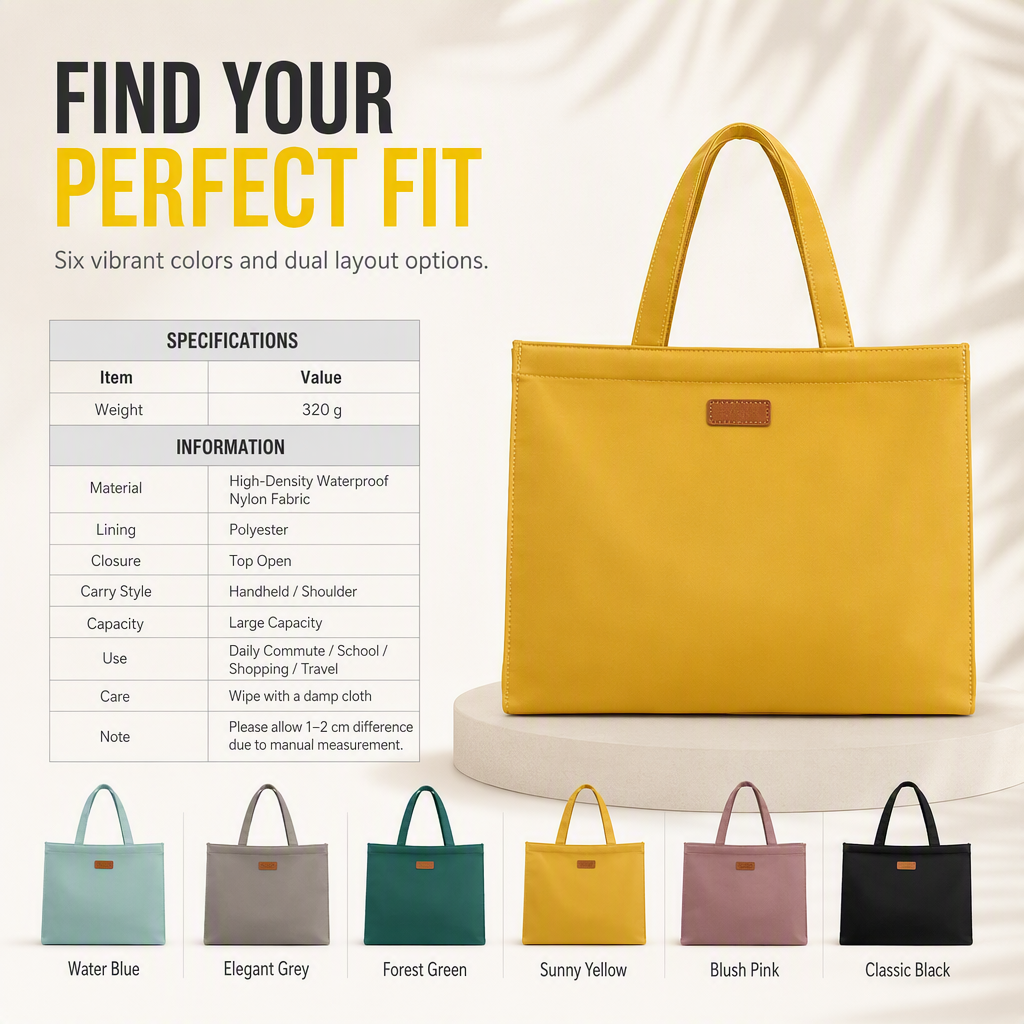 👜 Large Capacity Nylon Casual Tote Bag