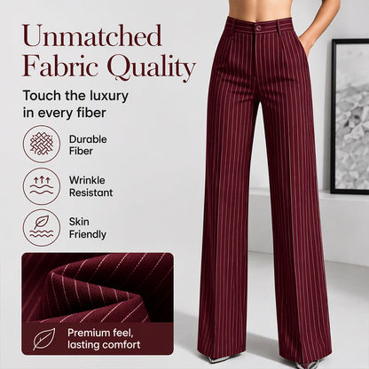 👖 Women's High-Waisted Striped Wide-Leg Pants