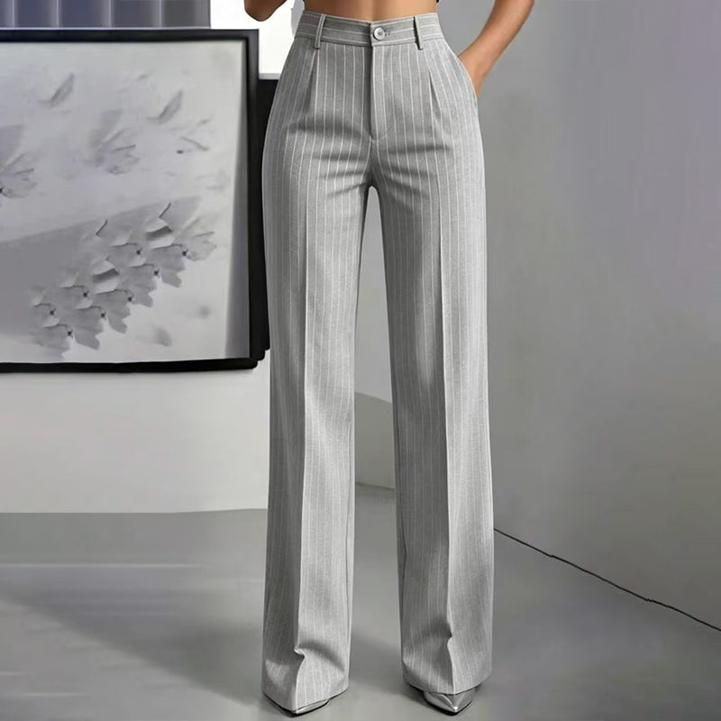 👖 Women's High-Waisted Striped Wide-Leg Pants