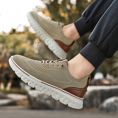 👟 Men’s Breathable Lightweight Knit Patchwork Sneakers