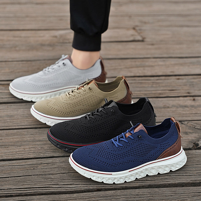 👟 Men’s Breathable Lightweight Knit Patchwork Sneakers
