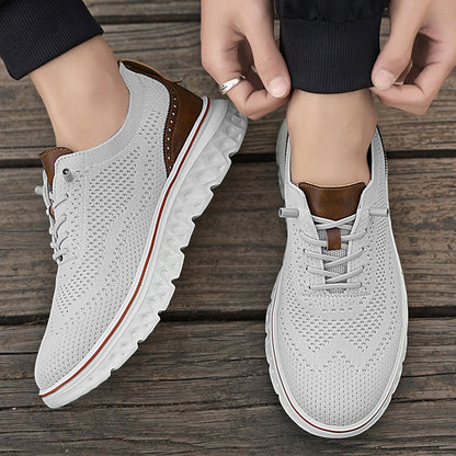 👟 Men’s Breathable Lightweight Knit Patchwork Sneakers