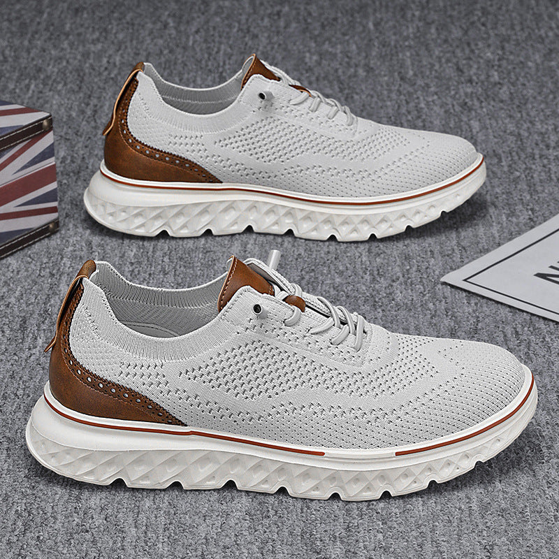 👟 Men’s Breathable Lightweight Knit Patchwork Sneakers