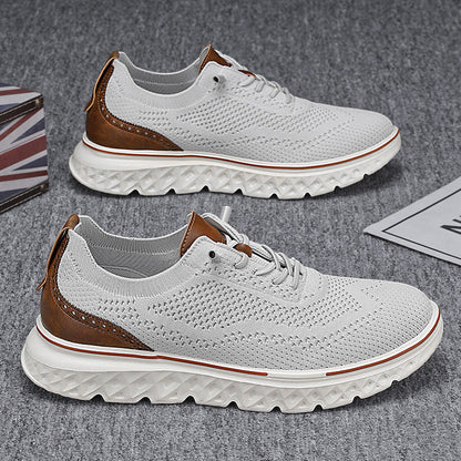 👟 Men’s Breathable Lightweight Knit Patchwork Sneakers