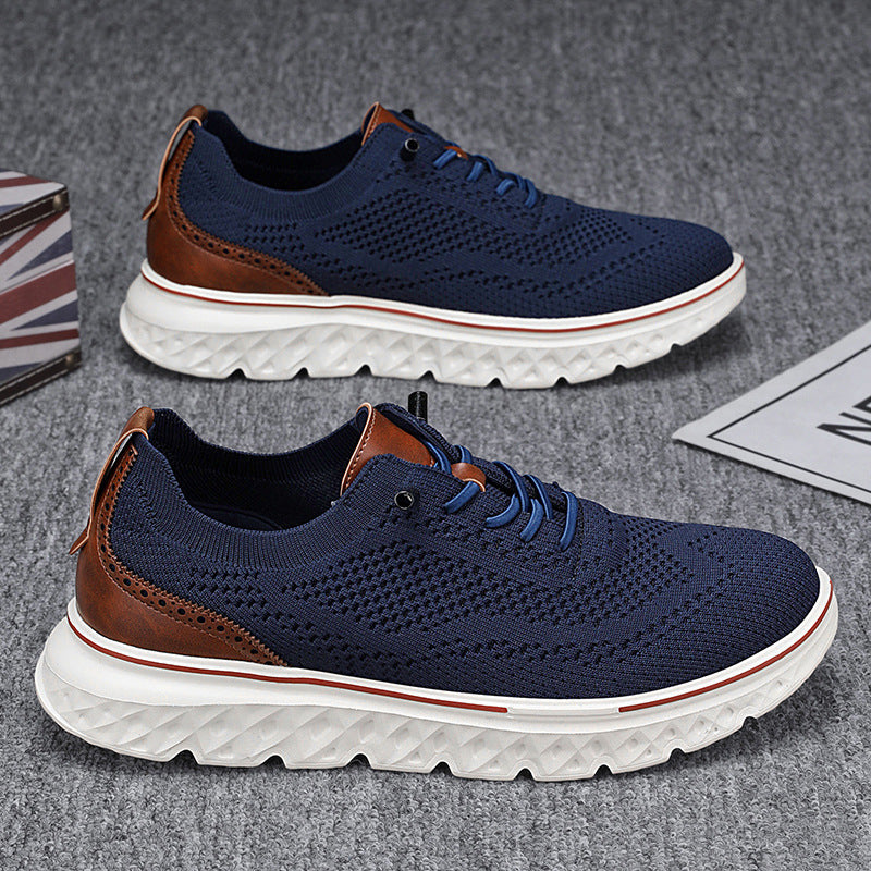 👟 Men’s Breathable Lightweight Knit Patchwork Sneakers