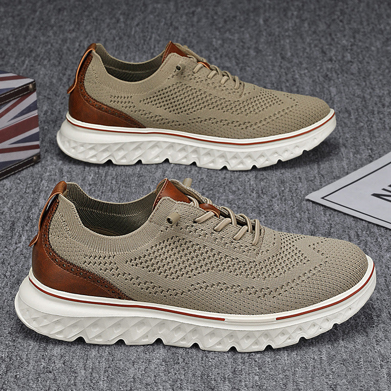 👟 Men’s Breathable Lightweight Knit Patchwork Sneakers