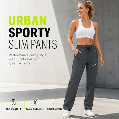 👖 Women's Casual Athletic Pants with Zipper Pockets