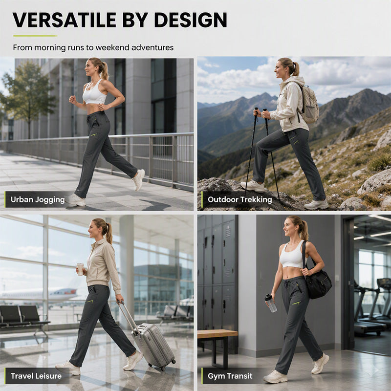 👖 Women's Casual Athletic Pants with Zipper Pockets