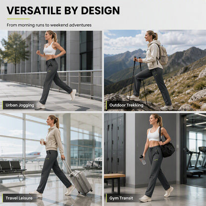 👖 Women's Casual Athletic Pants with Zipper Pockets