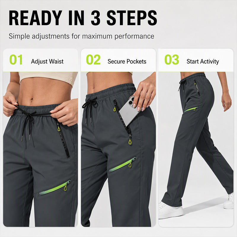 👖 Women's Casual Athletic Pants with Zipper Pockets