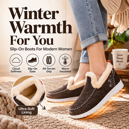 Women's Winter Plush-Lined Snow Boots