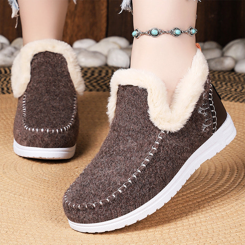 Women's Winter Plush-Lined Snow Boots
