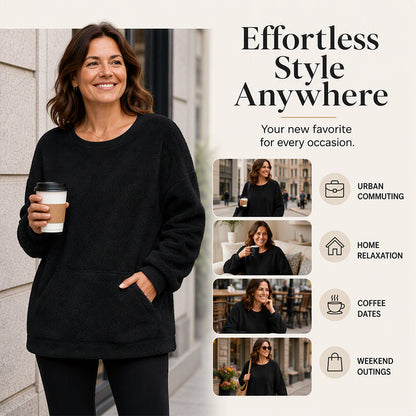 Women's Warm Plush Long Sleeve Sweatshirt