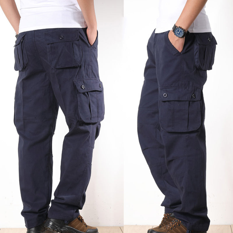 Men's Relaxed-Fit Cargo Pants with Multi Pockets