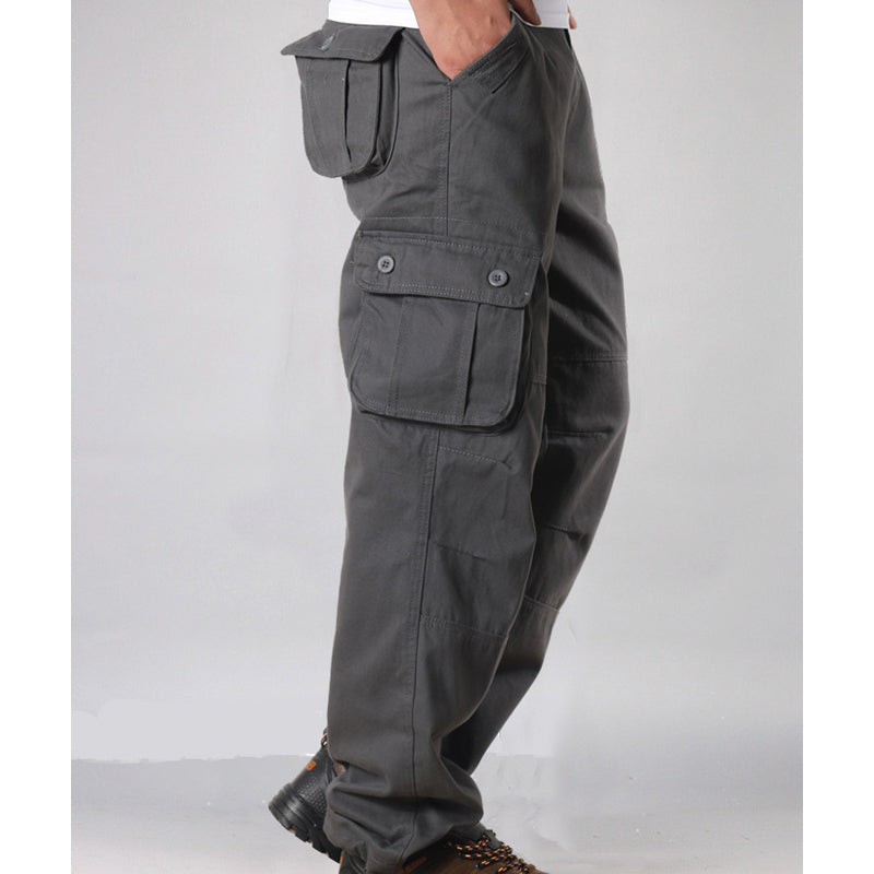Men's Relaxed-Fit Cargo Pants with Multi Pockets