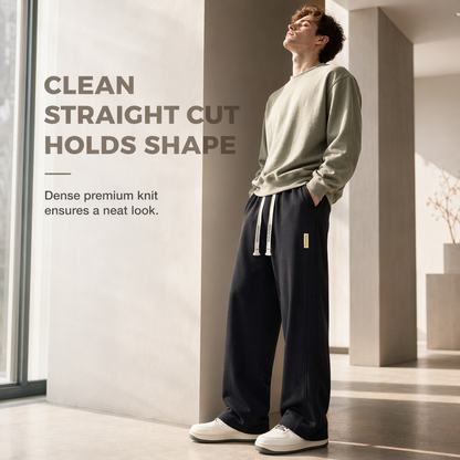👖 Men's Loose Fit Straight Leg Sweatpants Thick Casual Wide Leg Sports Pants for Autumn and Winter