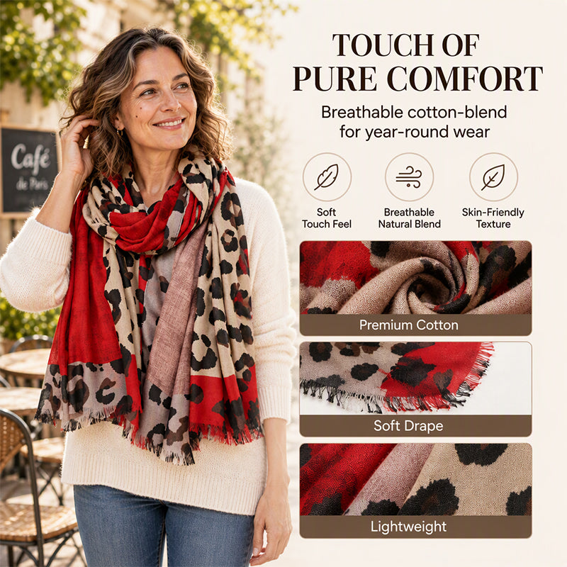 🧣 Versatile Lightweight Leopard Print Shawl Scarf