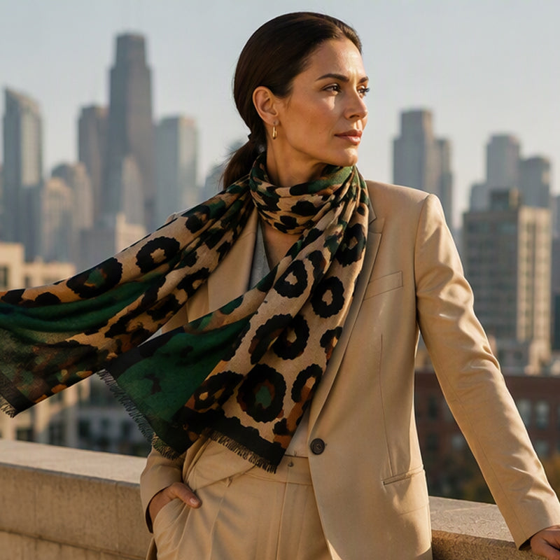 🧣 Versatile Lightweight Leopard Print Shawl Scarf
