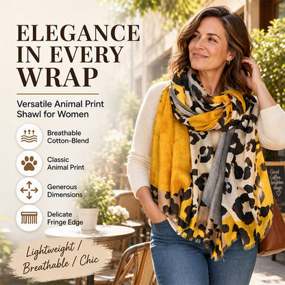 🧣 Versatile Lightweight Leopard Print Shawl Scarf