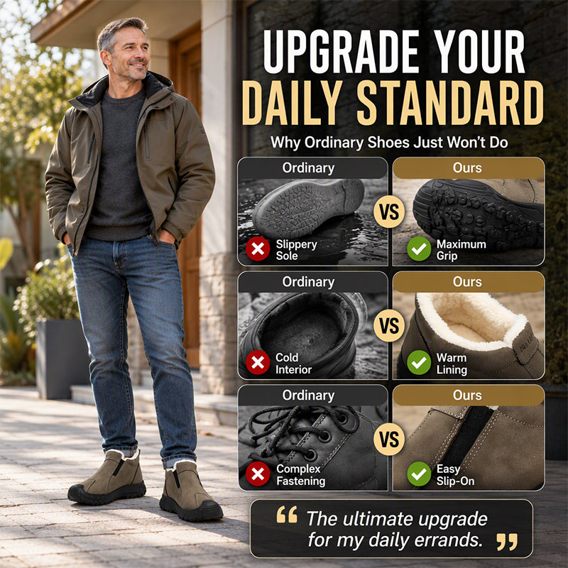 👕 Men's Winter Plush-Lined Walking Shoes
