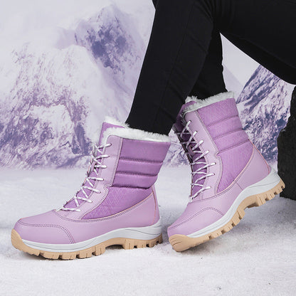 👢 Women's Waterproof Plush-Lined Mid-Calf Snow Boots