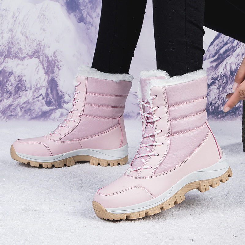 👢 Women's Waterproof Plush-Lined Mid-Calf Snow Boots