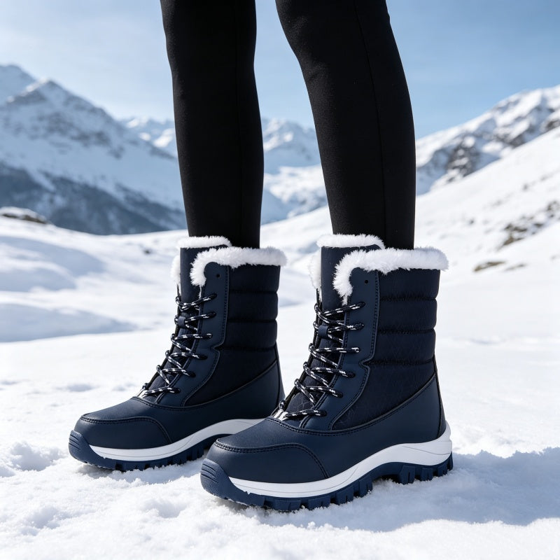 👢 Women's Waterproof Plush-Lined Mid-Calf Snow Boots