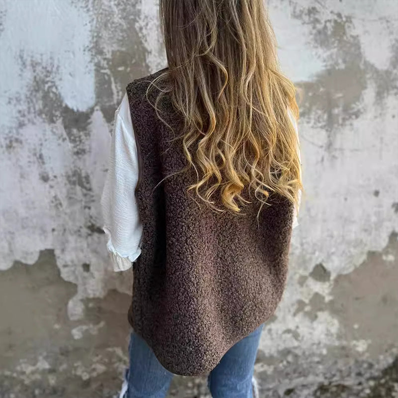 🩳 Women's Fall Button Down Short Warm Vest