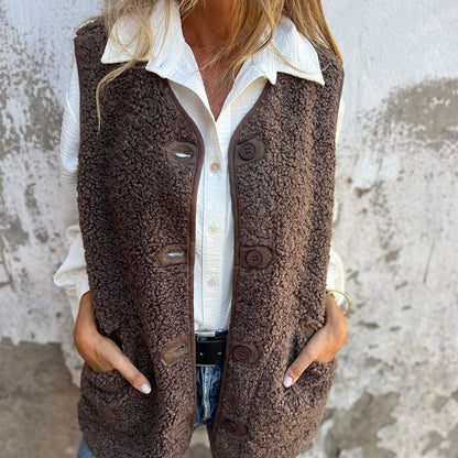 🩳 Women's Fall Button Down Short Warm Vest