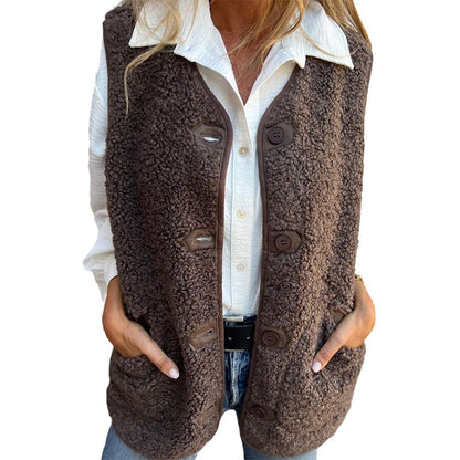 🩳 Women's Fall Button Down Short Warm Vest