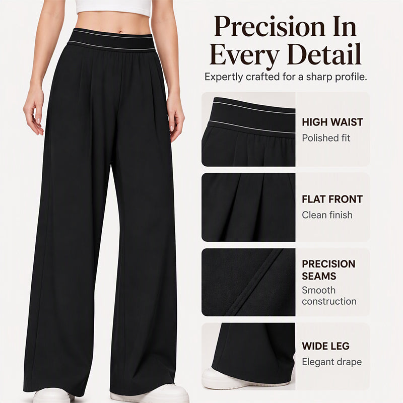 👖 Women's Lightweight High-Waist Wide-Leg Pants